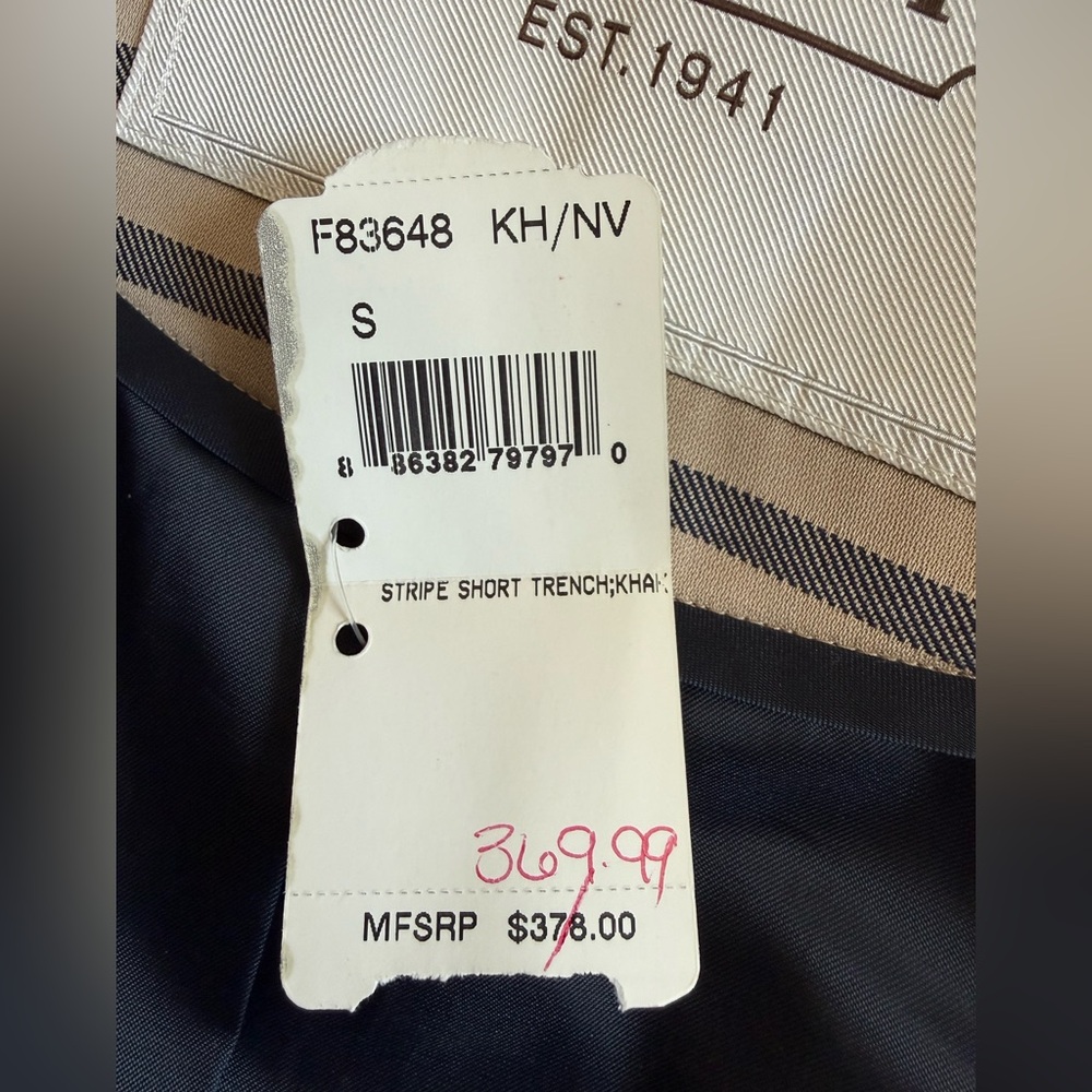 Coach Factory Stripe Short Trench - Picture 11 of 13